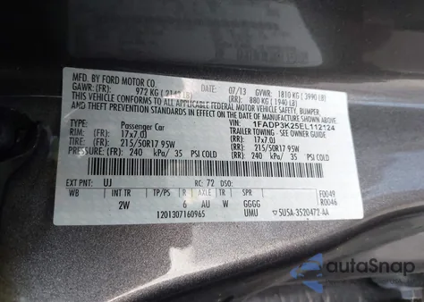 2014 Ford Focus Se из США, поврежденный, VIN 1FADP3K25EL112124